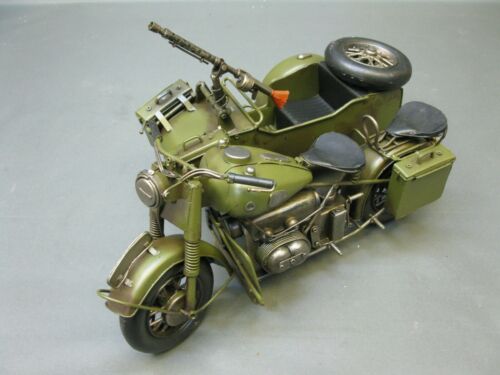 Blechmodell Militär Motorrad Modell mit Seitenwagen 35cm kein Blech Spielzeug - Bild 8 von 9