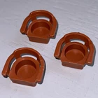 Vintage Little People Chair LOT (3) Brown Seat Fisher Price Toy Accessory