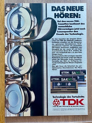 BASF maxima chromdioxid Cassette Tape 80s Original 1986 Vintage Advert Werbung