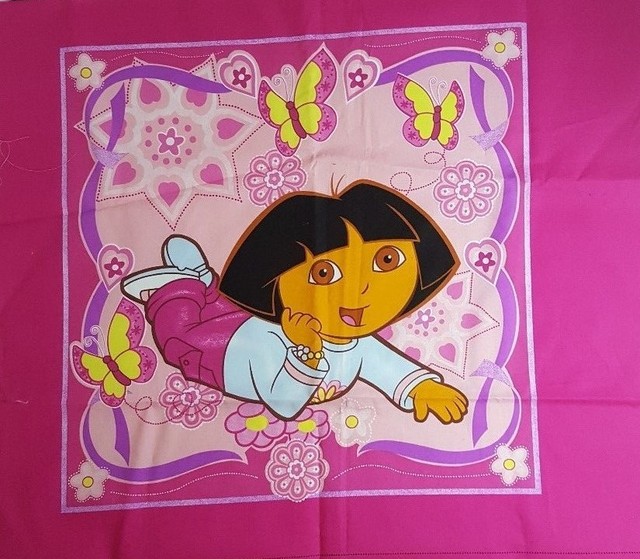 Dora The Explorer Pillow Panel Cotton Fabric Children wall Décor Disney