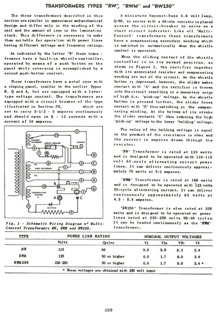 lionel rw transformer
