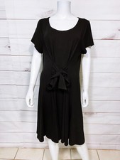 Torrid Womens Dress Size 2 Black Stretch w/Tie Short Sleeve