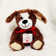 Puppy Dog Bow 10" Plush Stuffed Animal Dan Dee 2020 Valentines Day Brown