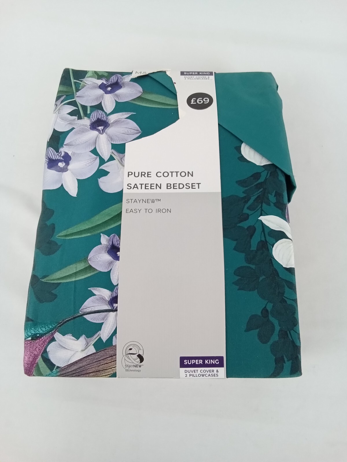 Marks & Spencer Super King Duvet Cover Set Cotton Sateen Bedset