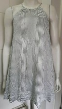 New Minkpink Spell Bound Swing Dress Navy/White M