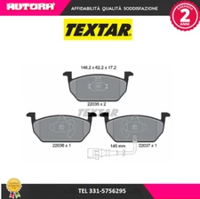 2203501 brake pad kit, front disc brake (TEXTAR BRAND)..