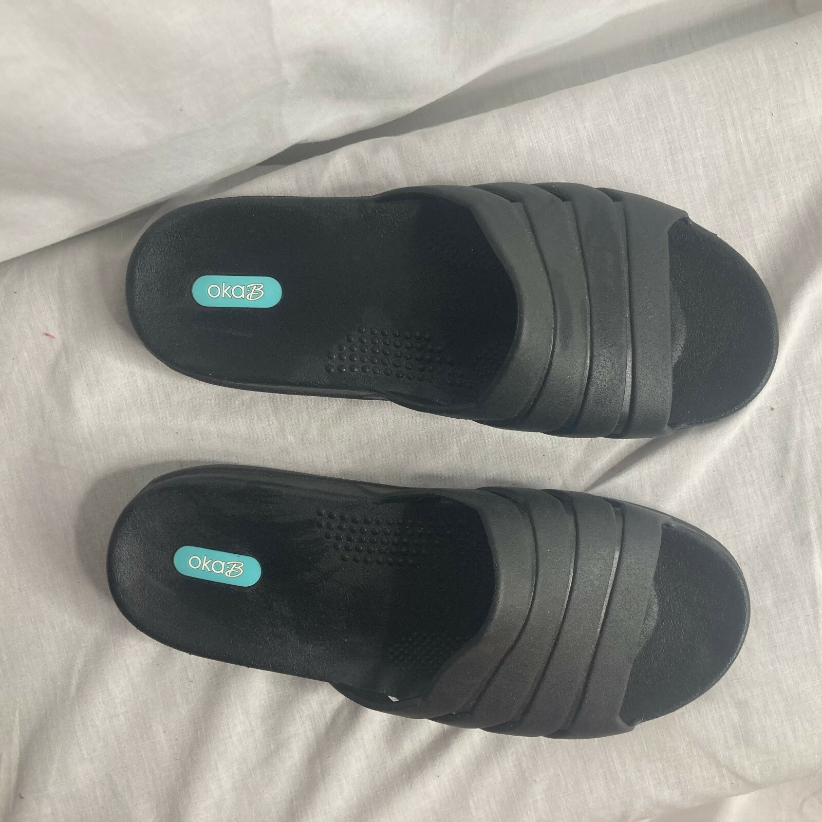 Grayson Men's Black Slides Sandals Flat 