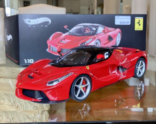 Hot Wheels Elite 1:18 Ferrari LaFerarri Red Model Car RARE - Picture 2 of 4