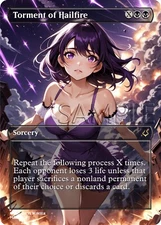 MTG - Torment of Hailfire - Fanart Borderless Style Card EDH / Playtest