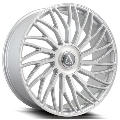 Azad Wheels AZ717 - Floating Cap 22x9 Brushed Silver (4pcs) A1