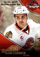 2016-17 Rockford IceHogs Team Issue #6 Sam Carrick Markham Ontario Canada Card