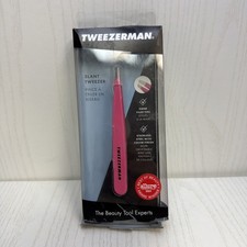 Tweezerman full size stainless Steel slant Tweezer Pretty In Pink Colour NOB