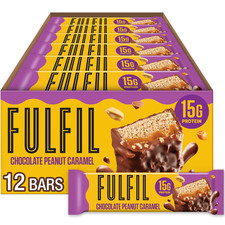 Protein Snack Bars, Chocolate Peanut Caramel Flavored, Gluten Free with 15G Prot