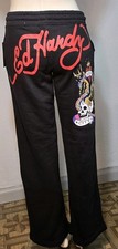 Ed Hardy Black Eagle Skull New York City Tracksuit Women's Sweatpants Size Large