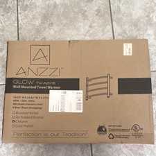 Anzzi GLOW TW-AZ018 Electric Wall Mounted Chrome 4-Bar Stainless Towel Warmer