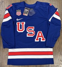 NWT Nike Matthew Tkachuk Team USA Hockey Jersey Blue 2026 Milan Olympic Men's S