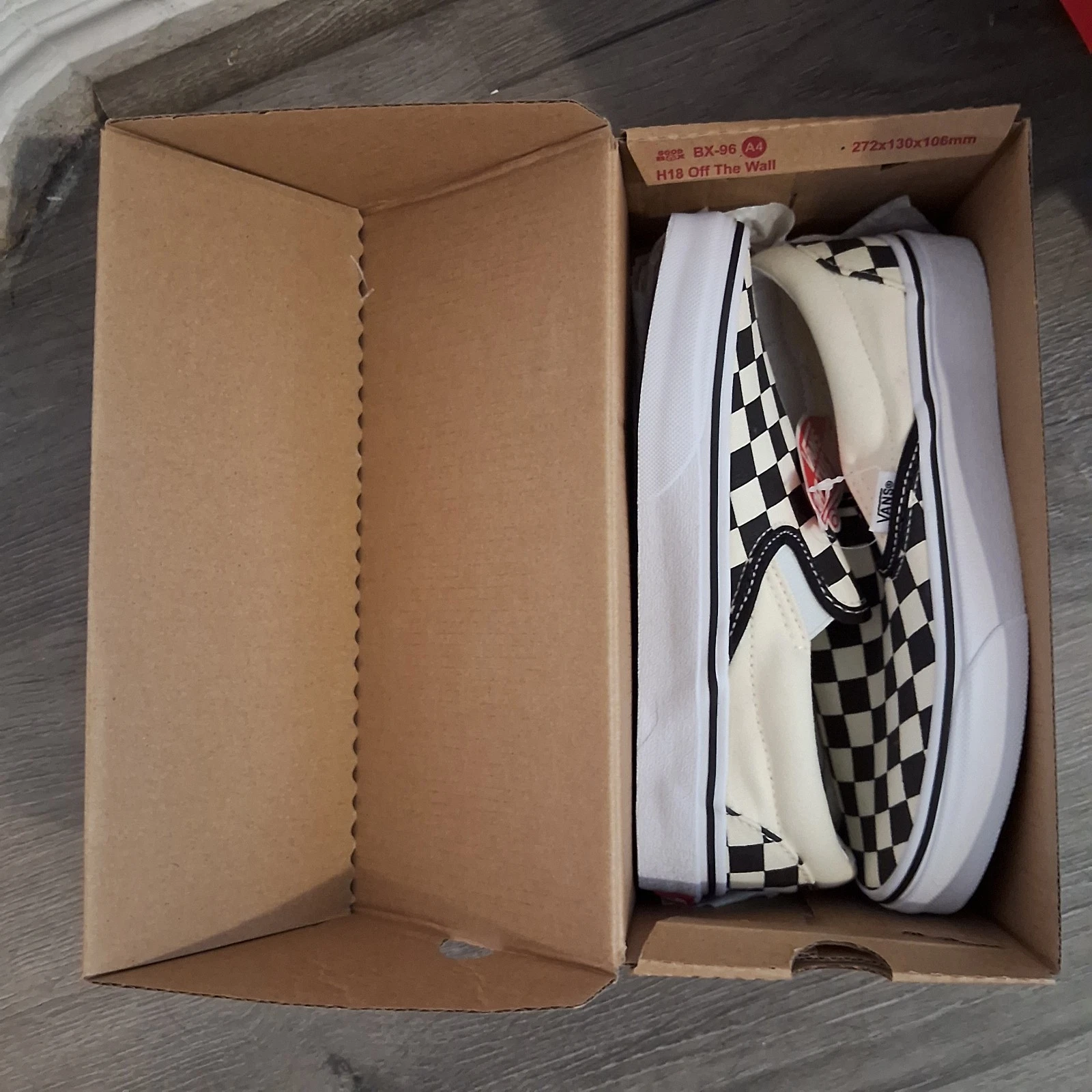 VANS Furgone donna a scacchi nuovo nero bianco taglia 6