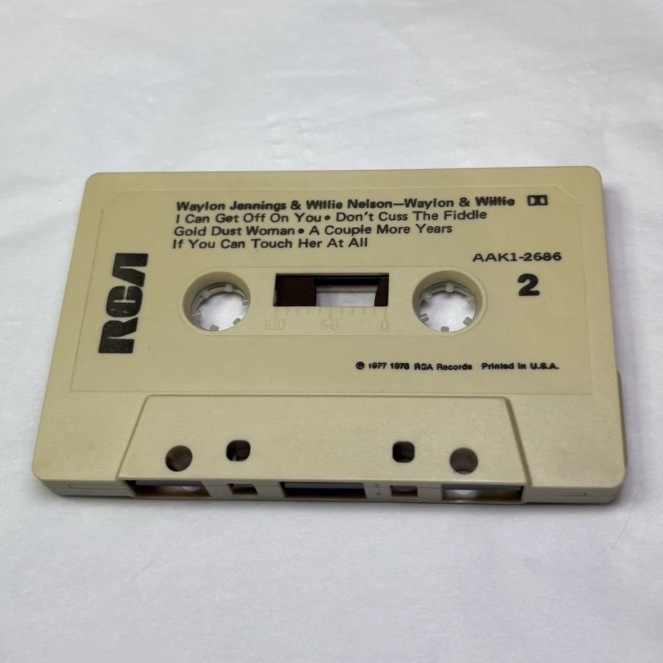 Waylon Jennings And Willie Nelson RCA Records Cassette Tape Vintage - Image 4 of 4