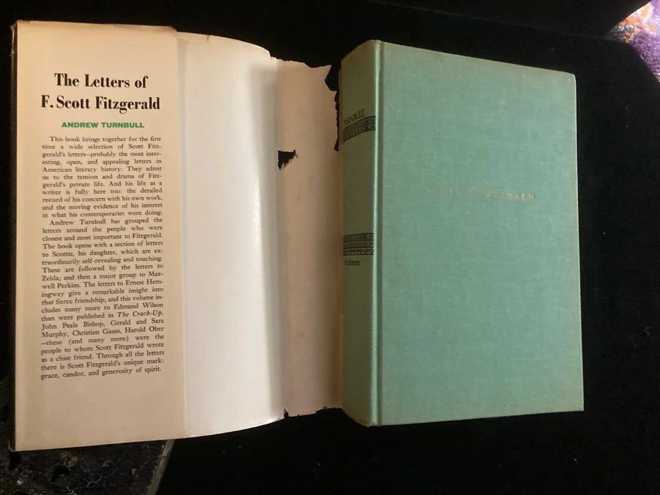 The Letters of F. Scott Fitzgerald Andrew Turnbull 1963 Hardcover DJ Biography - Image 4 of 4