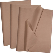 100 Sheets Brown Tissue Paper 14 x 20 Inches Brown Wrapping Paper Bulk for Wedd