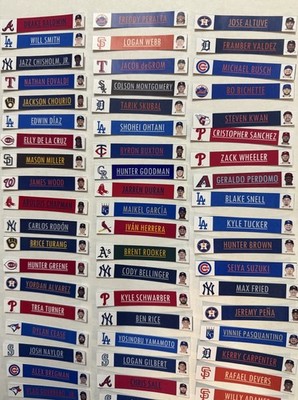 2026 MLB Top 100 Players Labels for BCW Card Dividers - Labels ONLY