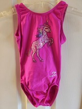 Motionwear Pink Unicorn Gymnastics/Dance Leotard Size CXS 3/4