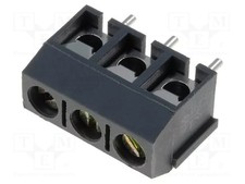 16A Connector: PCB terminal block 300V terminal angled 90°