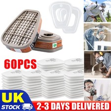 Respirator Paint Spraying Face Gas Mask Replace Fitting For 3M 6800 6200 7502