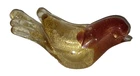 Vtg Italian Art Glass Murano Formia Vetri Pink Gold Fleck Aventurine 4" Bird #2