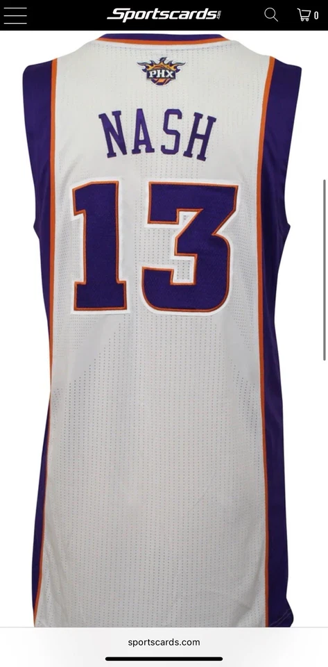 Parche de camiseta usada en cuatro juegos Steve Nash 1998-99 Upper Deck 4/10 Jersey Fusion Foto 4 de 4