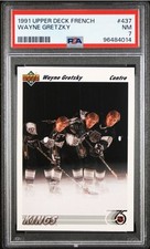 1991 Upper Deck French Wayne Gretzky #437 PSA 7 NM HOF Los Angeles Kings 
