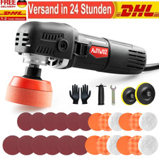 Mini Rotationspoliermaschine Auto Polierer RO 850W Polierpuffer Polierpads Set
