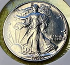 1942 Walking Liberty Half Dollar 50C High Grade BU Proof-Like 90% Silver