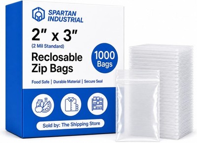 Clear Reclosable Poly Zip Storage Bags Pack