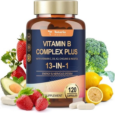 ''13-in-1 Vitamin B Complex Plus with B1, B2, B3 (Niacinamide), B4,... ''