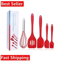 5 Pieces Non-Stick Food Silicone Kitchenware Utensils- Kids Cooking Sets - fo...