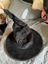Black Witch Hat Adult Unisex Halloween Witch Costume Headgear for Party Cosplay