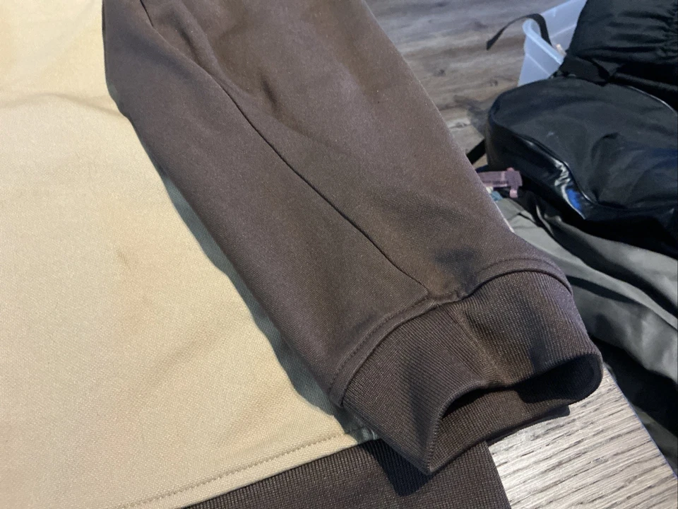 Reebok Classic 3XL Brown/Beige Track Jacket Zip Up-READ - Image 3 of 4