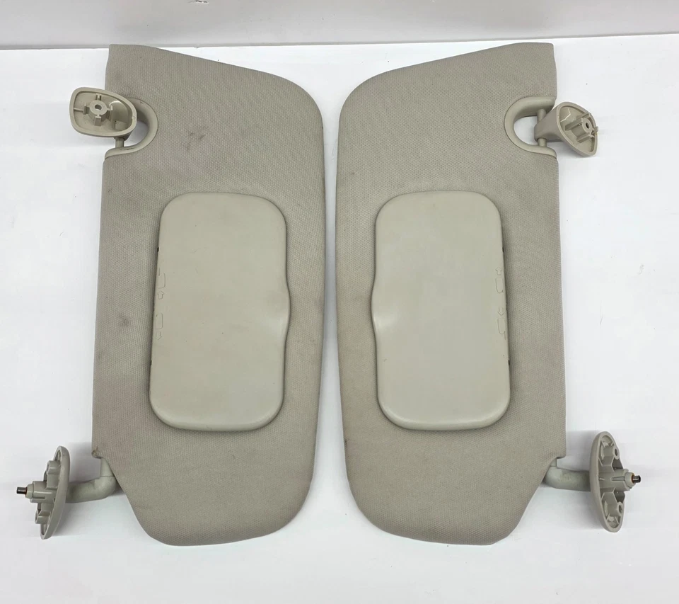 2007-2017 Jeep Compass Driver & Passenger Sun Visor Pair Set Gray Cloth - Image 3 of 3