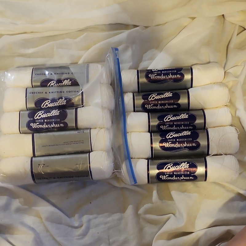Bucilla Wondersheen Super Mercerized Crochet & Knitting Thread White Art 3666