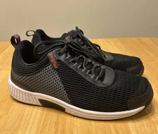 Orthofeet Biofit Edgewater Shoes Mens 9.5 2E Wide Black Mesh Walking Sneakers