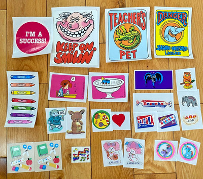 Vintage 80s Stickers: Bazooka, Scholastic, Hallmark, Used Restored: You Choose!
