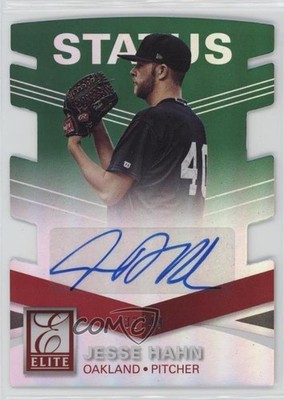 2015 Panini Elite Signatures Status Green Die-Cut 32/49 Jesse Hahn #79 Auto h7i