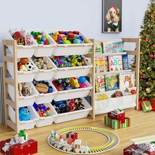 This Large Toy Storage Box Contains 12 Storage Boxes And Has A Four-FGQ