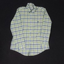 Brooks Brothers Oxford OCBD Button Down Shirt Mens Large Green Plaid Made in USA
