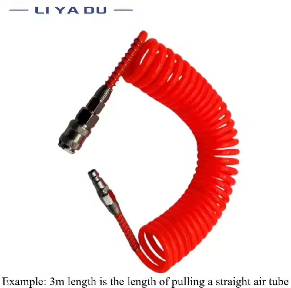 Tubo Gomma Aria Compressa Professionale Con Raccordi Attacco Rapido Universale - Imagen 4 de 4