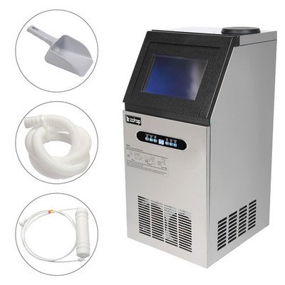 ZOKOP Commercial Built-in Stainless Steel 110Lbs Ice Maker Cube Making Machine