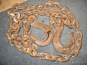 Columbus McKinnon 250 J Hook w/ 90” Herc-Alloy Chain 1.5”x5/16” Heavy Duty
