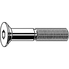 Zoro Select U07415.050.0300 1/2"-13 Socket Head Cap Screw, Flat, Zinc