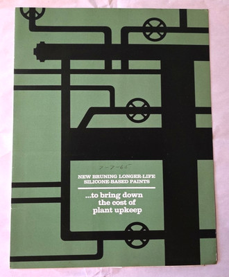 Vintage 1965 Bruning Silicone Paints Sales Brochure Color Samples Guide